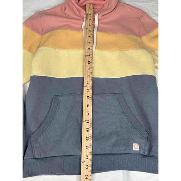 Marine Layer Archive Colorblock Hoodie Men’s Small Blue Yellow Pink Pullover - Picture 11 of 16